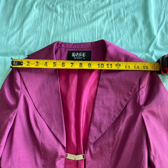 Pink Glitter Suit with Embroidered Skirt - Picture 8 of 16